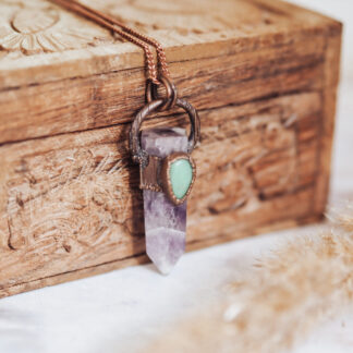 Talizman. Ametyst i chryzopraz