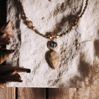 Naszyjnik z jaspisem i labradorytem