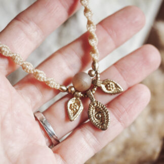 Naszyjnik z agatem druzy